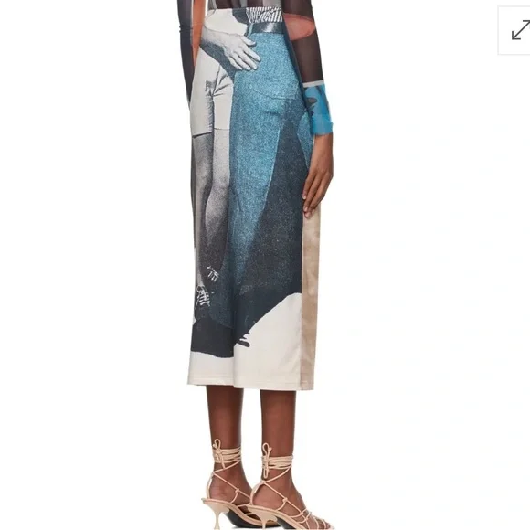 ELLISS Handsy Ankle Skirt Multicolor Double Pattern Sizw Medium NWT Brand New - Picture 4 of 14